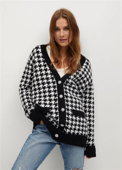 houndstooth cardigans for women